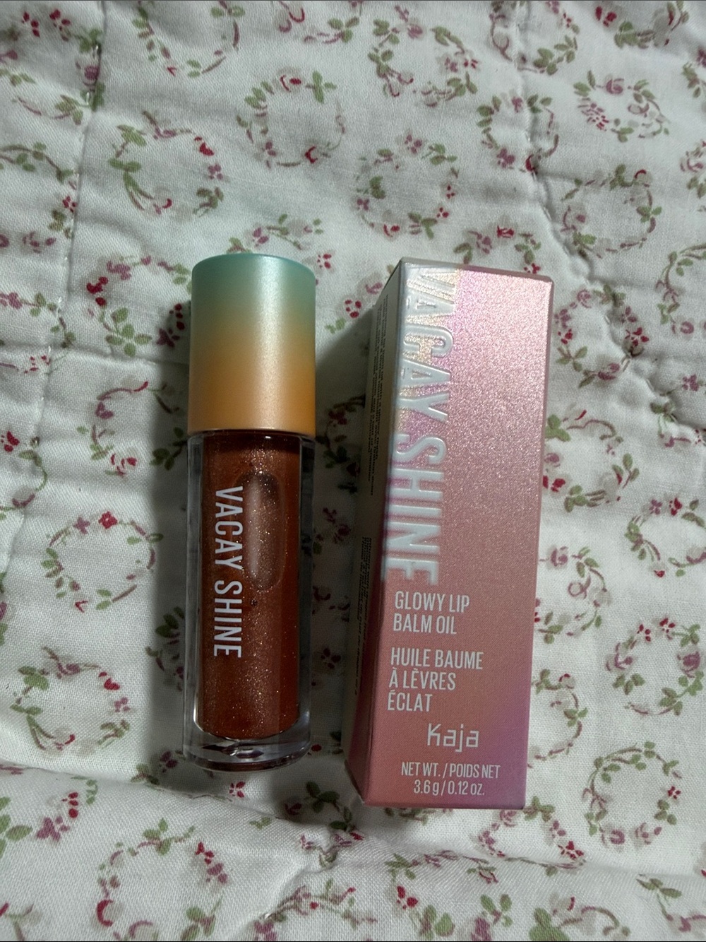 Vacay Shine Glowy Lip Balm Oil - Shimmery Bronze